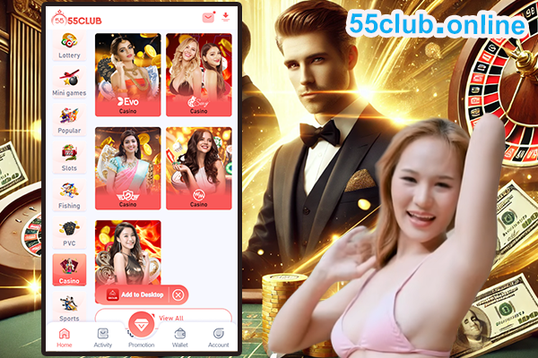 55 club live casino